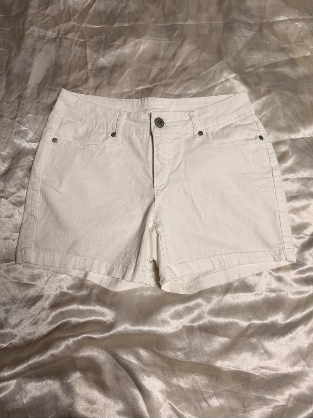 White Denim Shorts